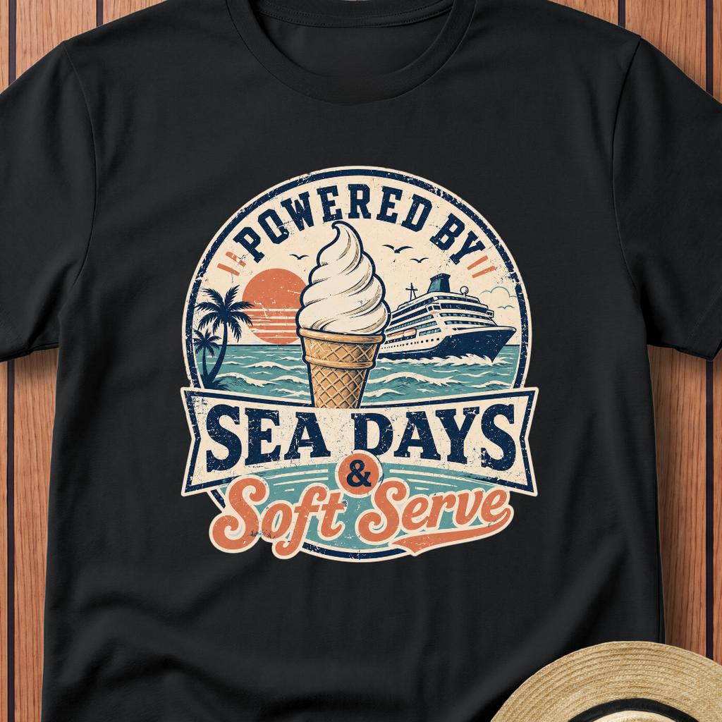 Powered By Sea Days and Soft Serve T-Shirt