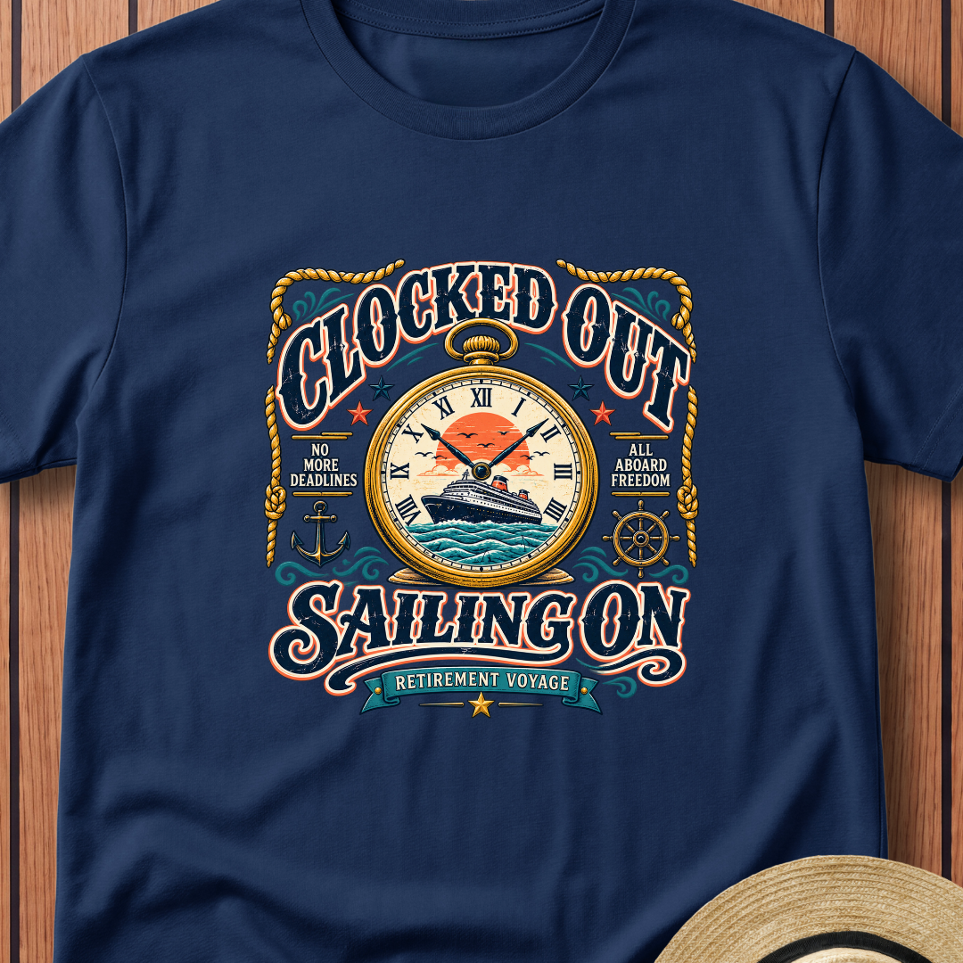 Clocked Out Sailing On T-Shirt