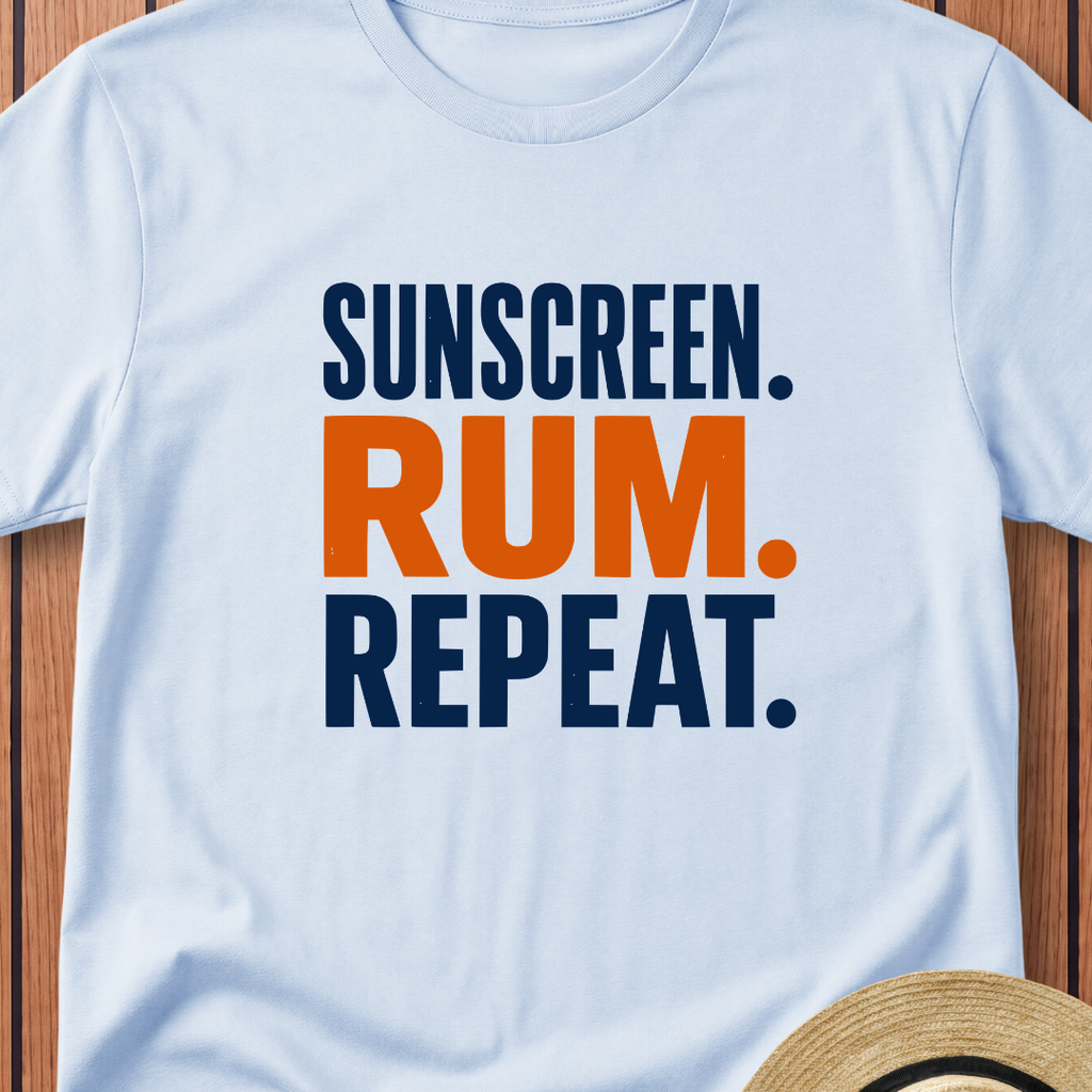 Sunscreen Rum Repeat T-Shirt