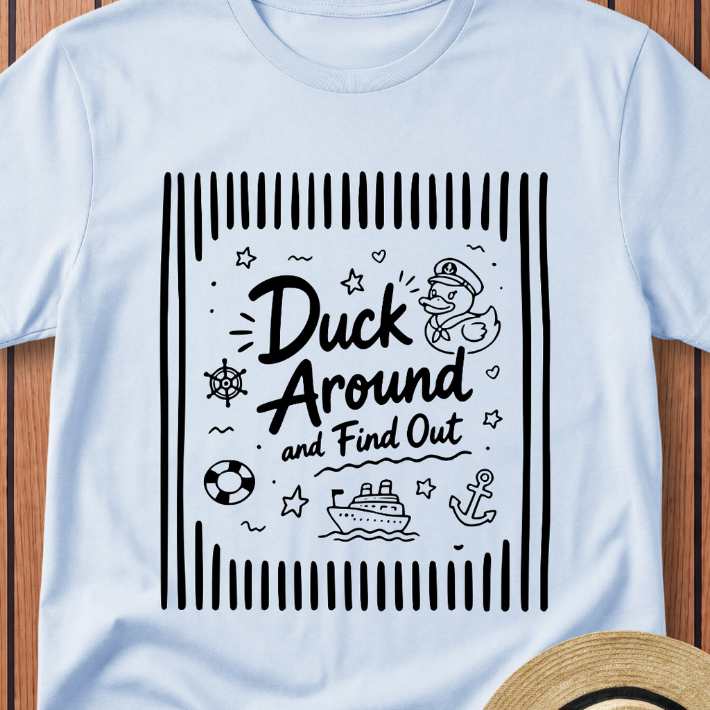 Duck Around & Find Out Line Art T-Shirt