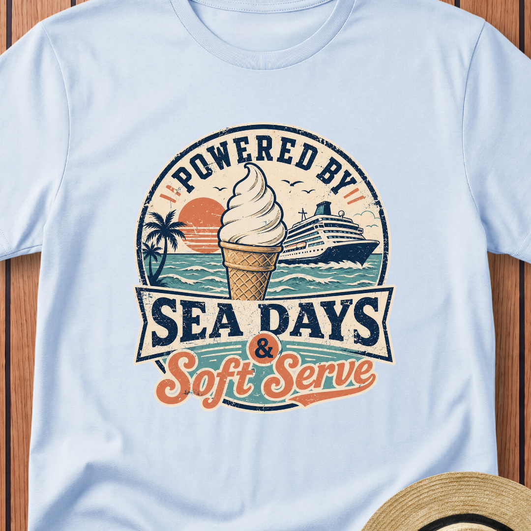 Powered By Sea Days and Soft Serve T-Shirt