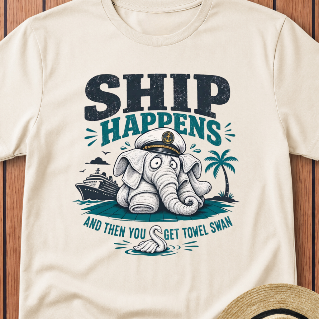Ship Happens Towel Swan T-Shirt