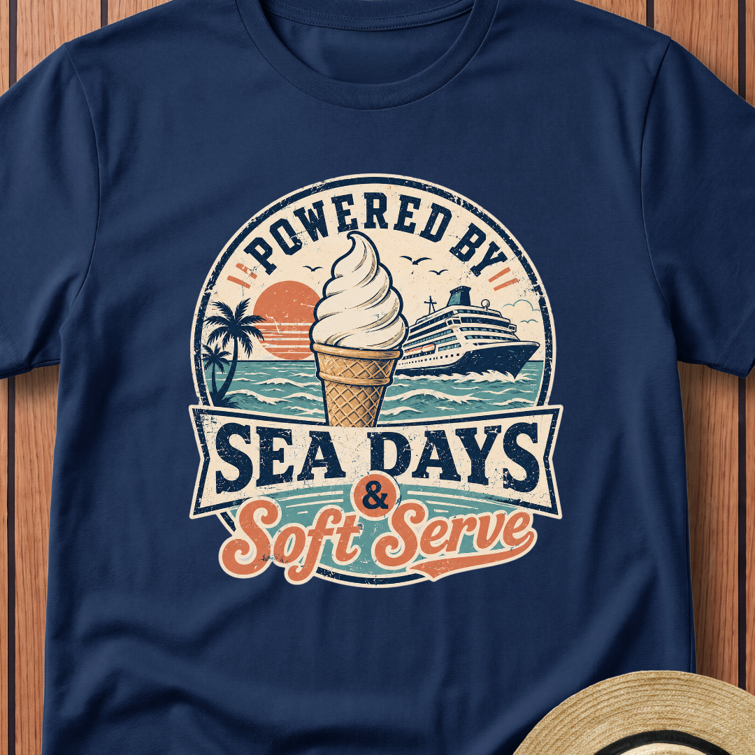 Powered By Sea Days and Soft Serve T-Shirt