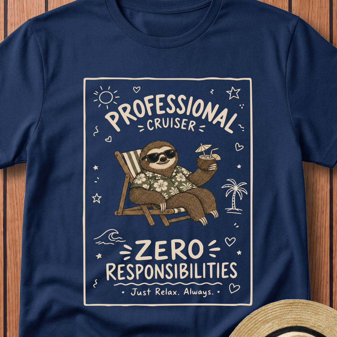 Professional Cruiser Sloth T-Shirt