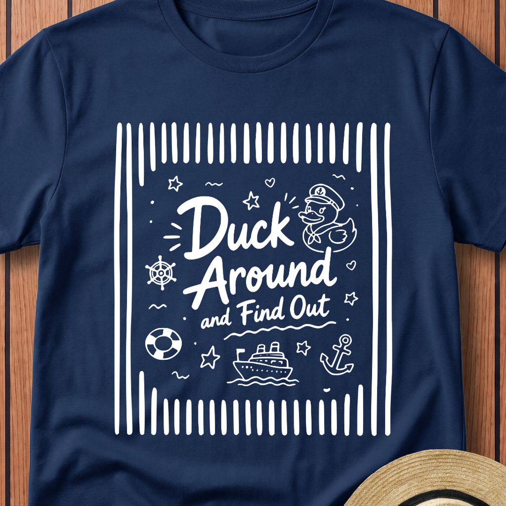 Duck Around & Find Out Line Art T-Shirt