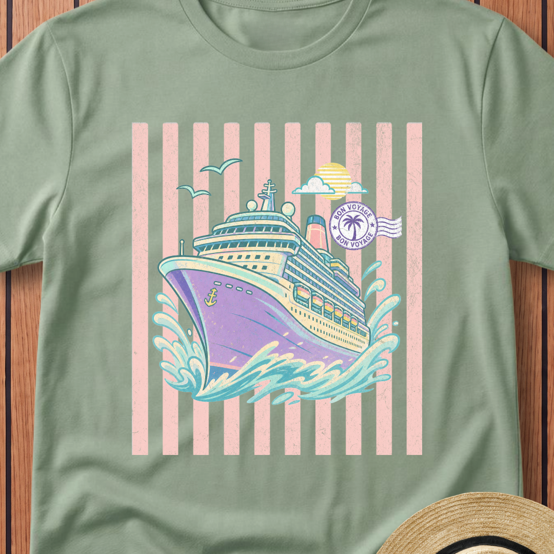 Pastel Cruise Ship T-Shirt