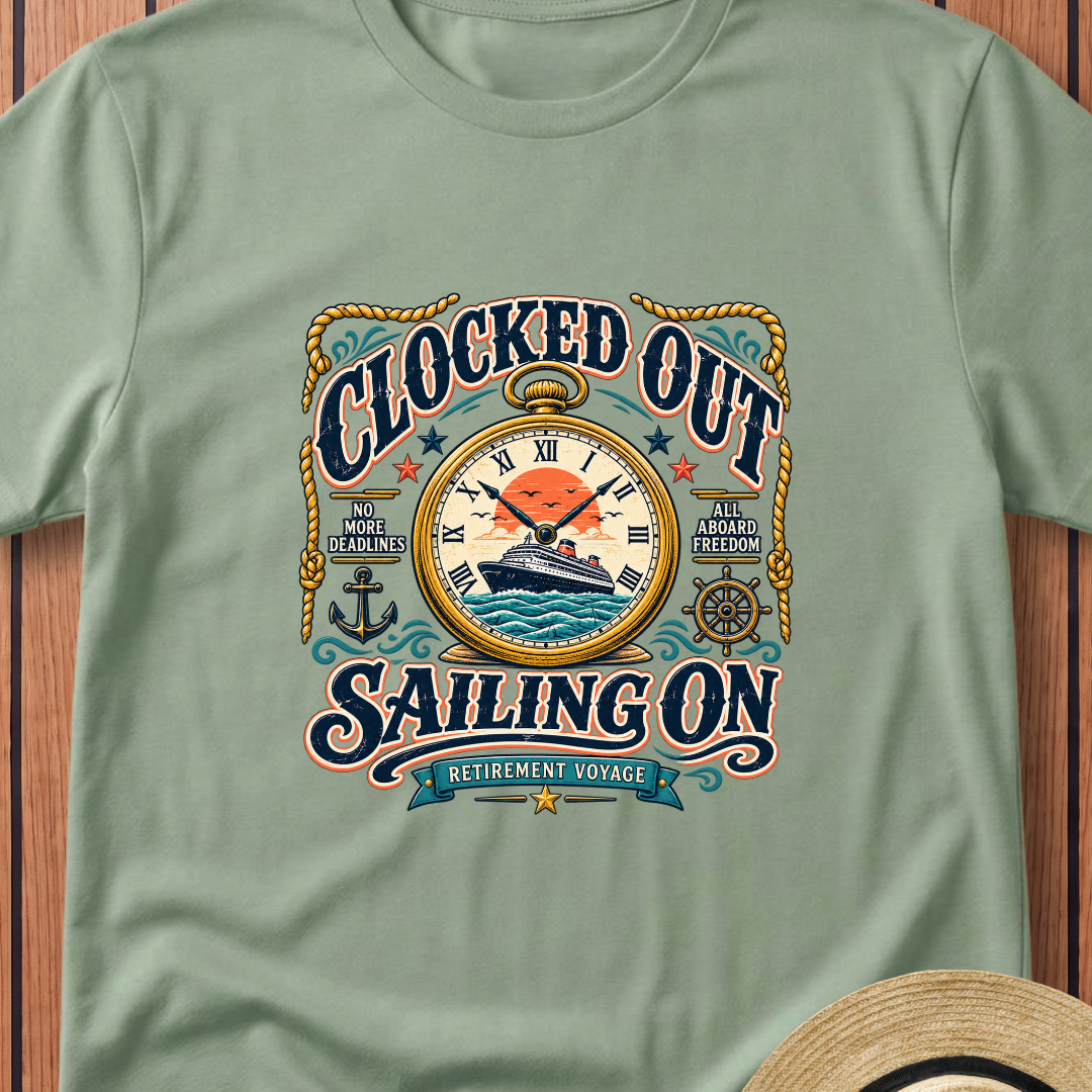 Clocked Out Sailing On T-Shirt