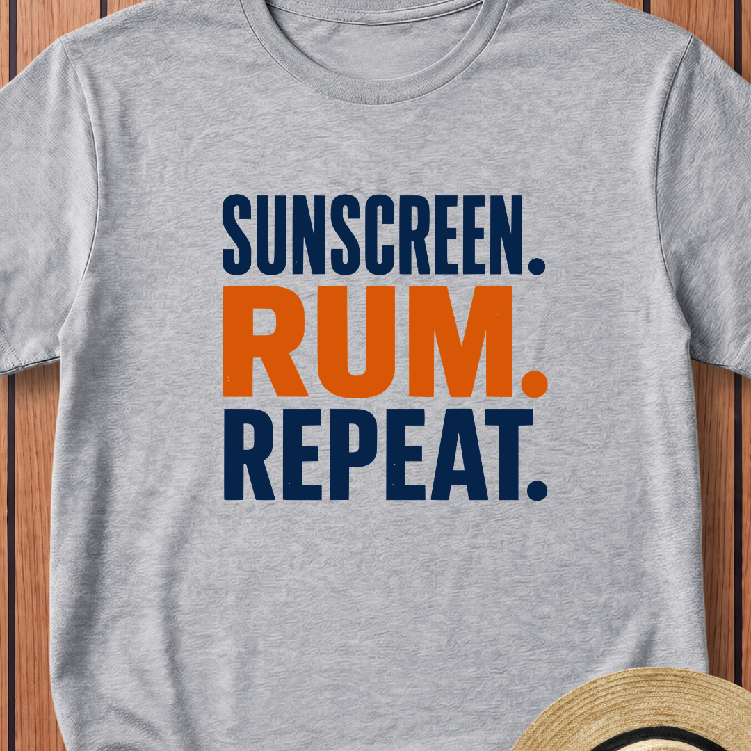 Sunscreen Rum Repeat T-Shirt