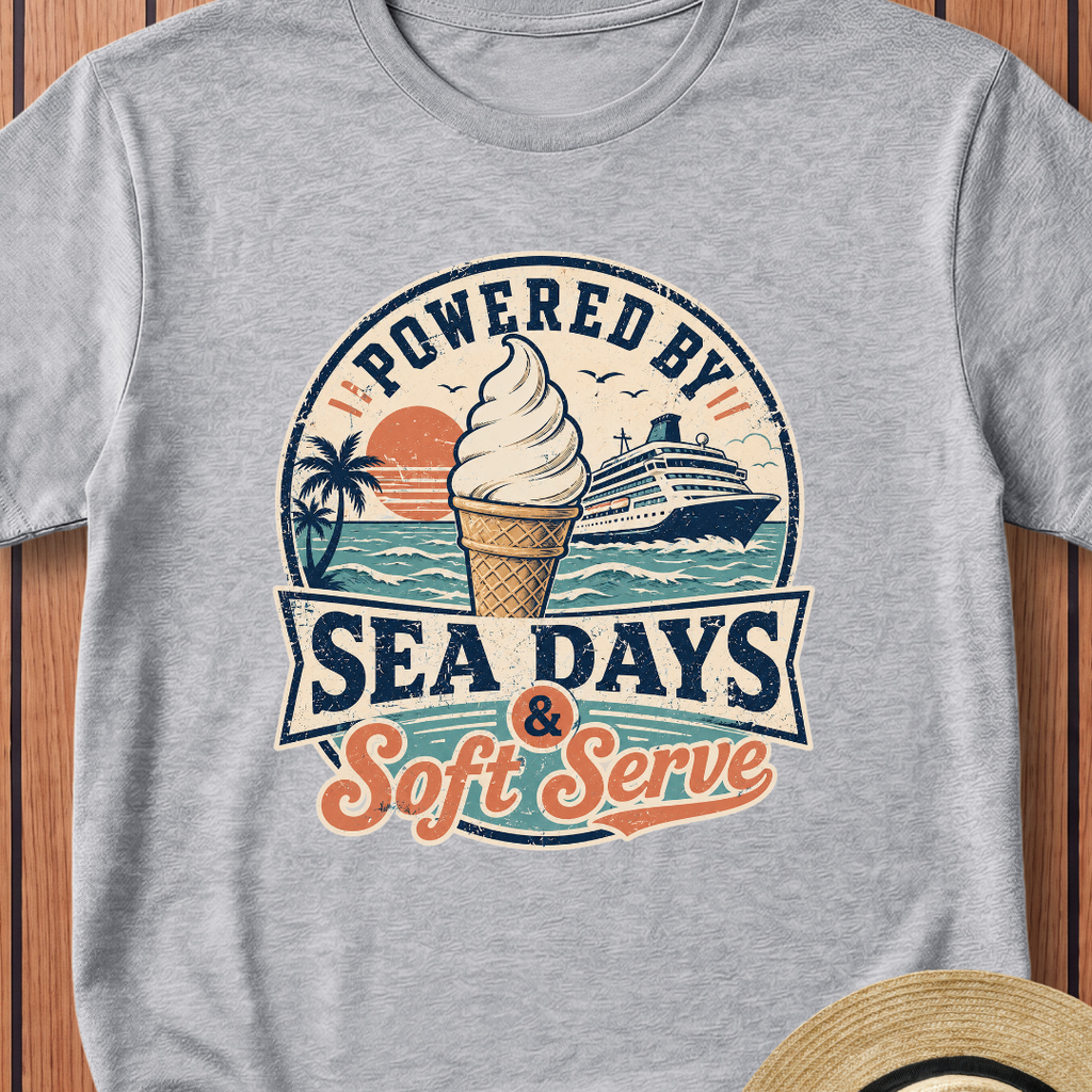 Powered By Sea Days and Soft Serve T-Shirt