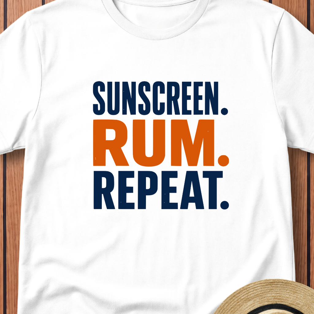Sunscreen Rum Repeat T-Shirt