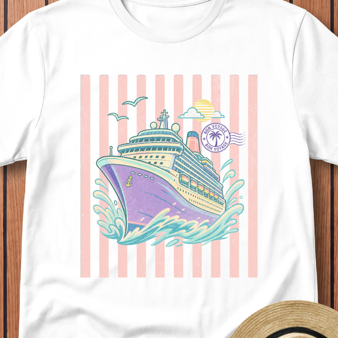 Pastel Cruise Ship T-Shirt
